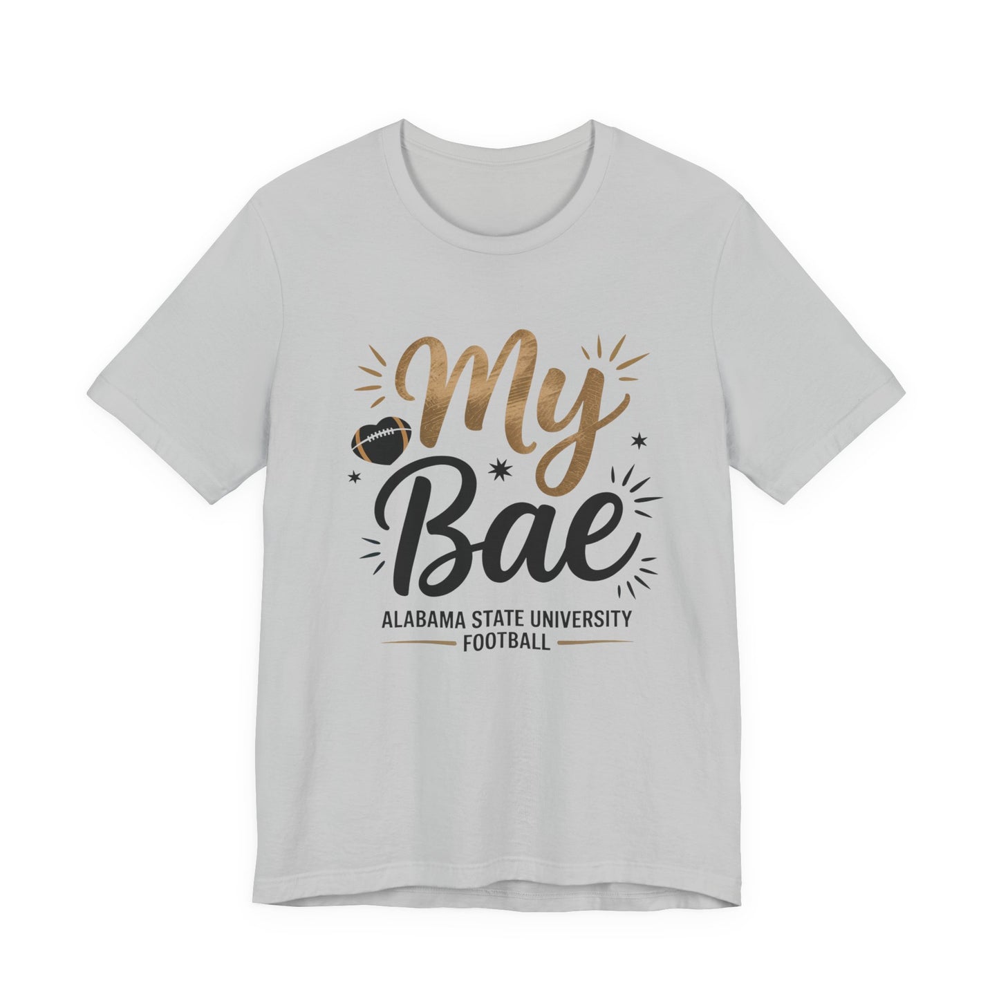 My Bae Unisex Jersey Tee - Cute Casual Shirt for Sports Fans, Gift for Game Day, Fun Football Apparel, College Team Support, Everyday Wear