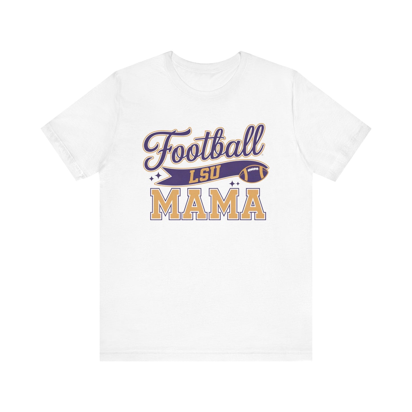 LSU Football Mama Tee, Unisex Jersey Tee, Football Mom Shirt, Game Day Apparel, Sporty T-Shirt