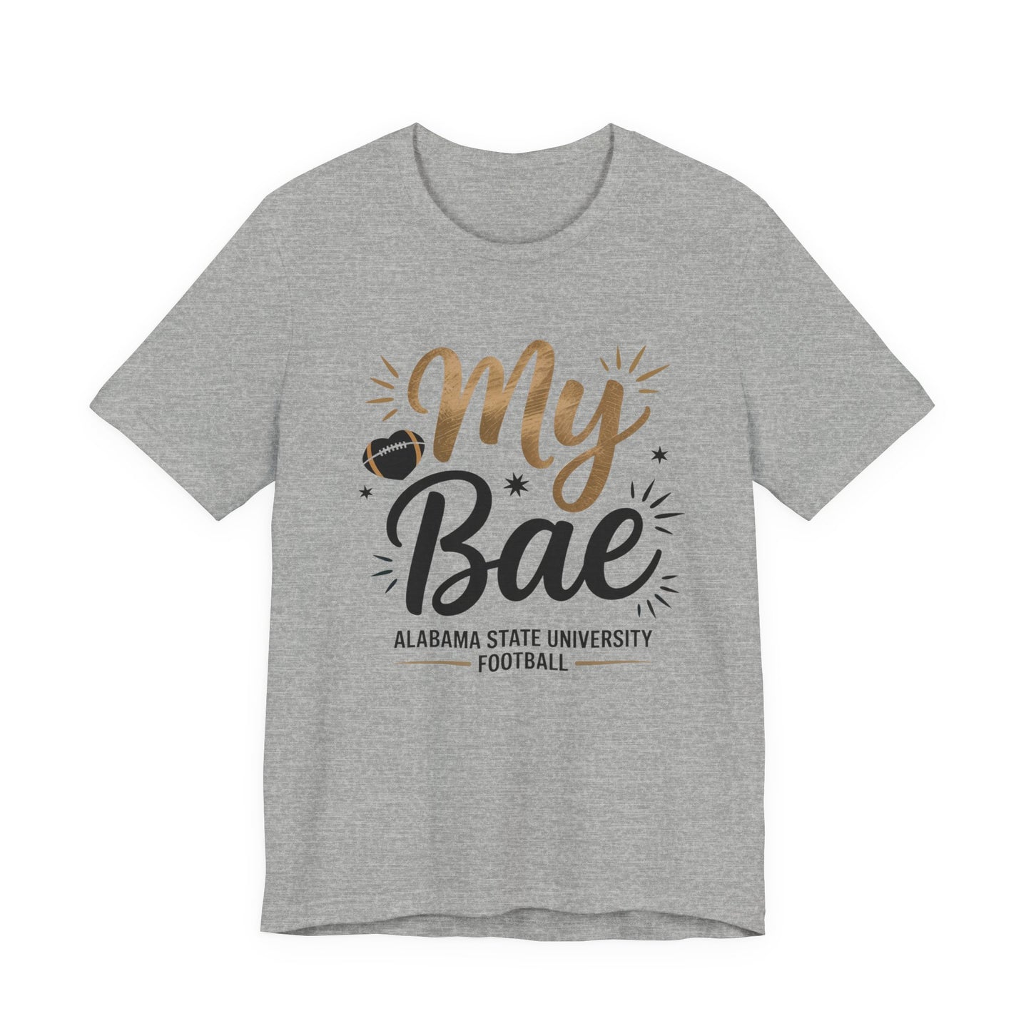 My Bae Unisex Jersey Tee - Cute Casual Shirt for Sports Fans, Gift for Game Day, Fun Football Apparel, College Team Support, Everyday Wear