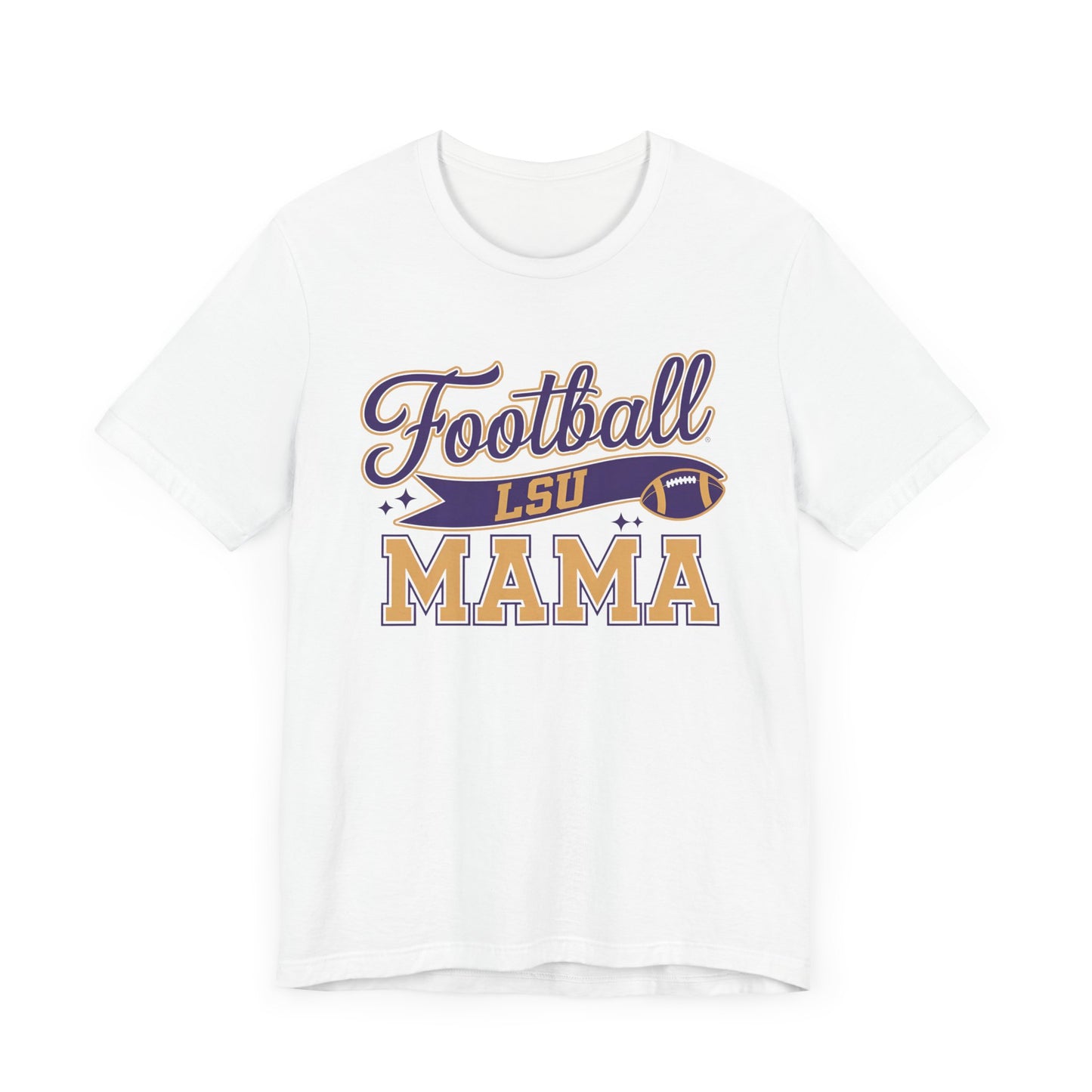 LSU Football Mama Tee, Unisex Jersey Tee, Football Mom Shirt, Game Day Apparel, Sporty T-Shirt