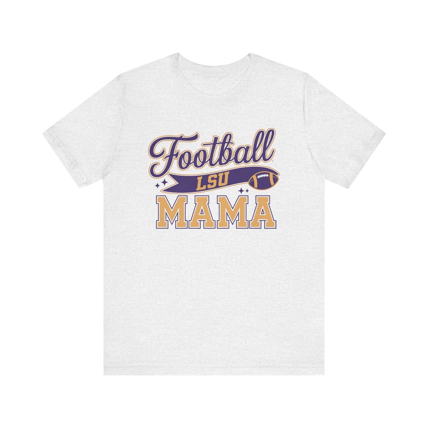 LSU Football Mama Tee, Unisex Jersey Tee, Football Mom Shirt, Game Day Apparel, Sporty T-Shirt
