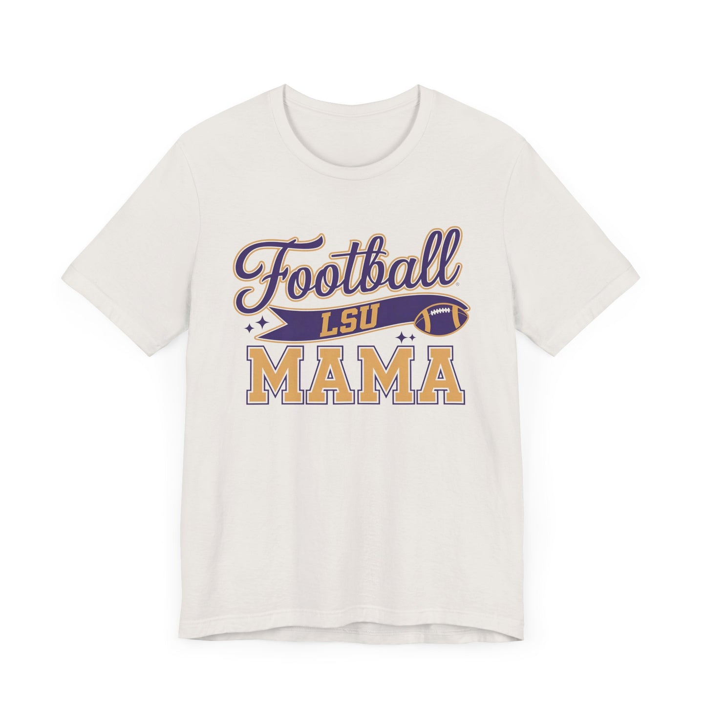 LSU Football Mama Tee, Unisex Jersey Tee, Football Mom Shirt, Game Day Apparel, Sporty T-Shirt
