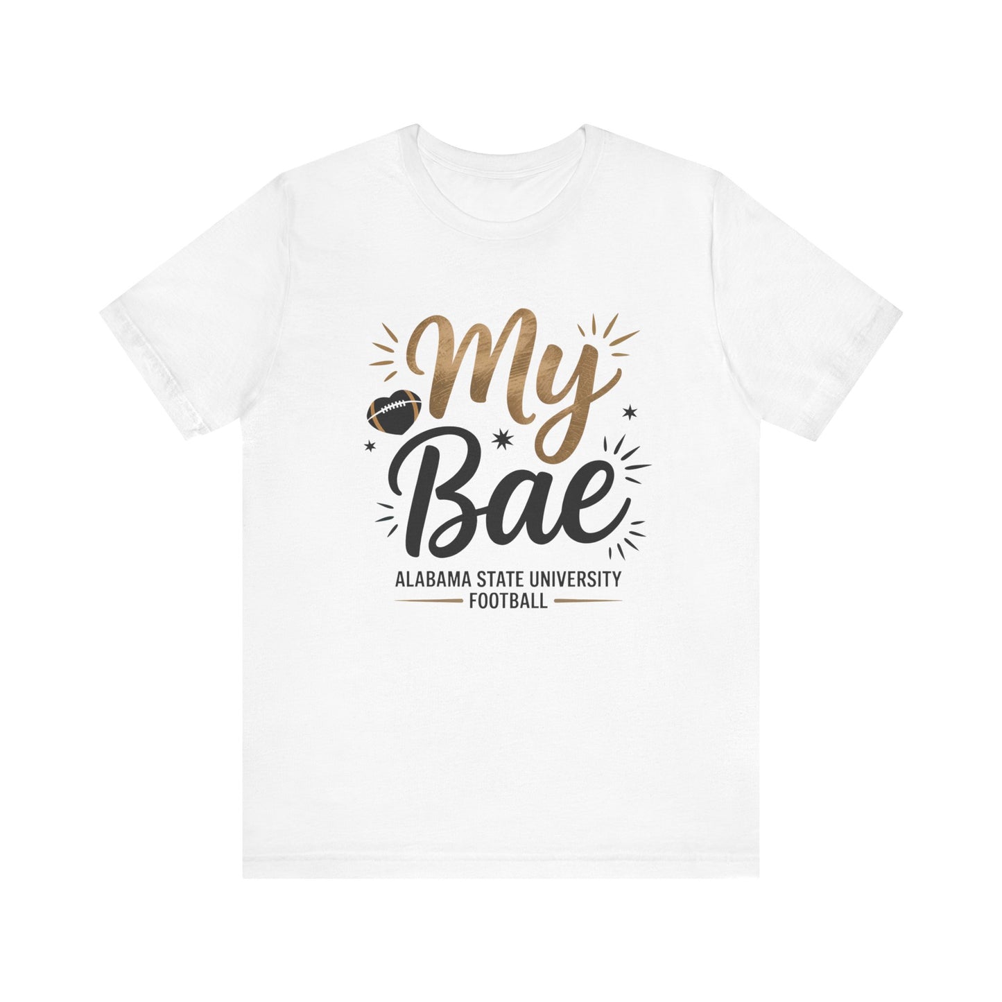 My Bae Unisex Jersey Tee - Cute Casual Shirt for Sports Fans, Gift for Game Day, Fun Football Apparel, College Team Support, Everyday Wear
