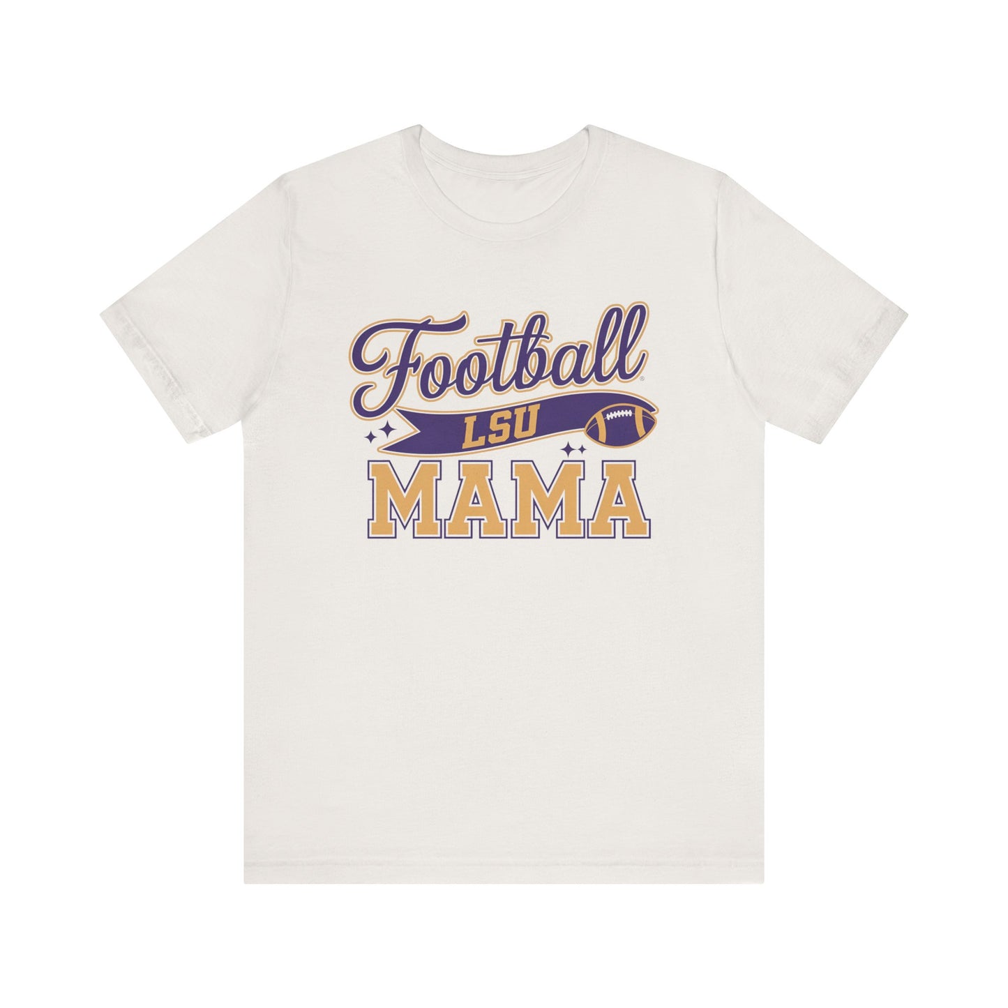 LSU Football Mama Tee, Unisex Jersey Tee, Football Mom Shirt, Game Day Apparel, Sporty T-Shirt
