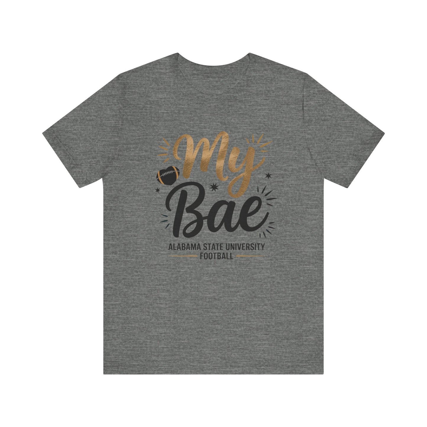 My Bae Unisex Jersey Tee - Cute Casual Shirt for Sports Fans, Gift for Game Day, Fun Football Apparel, College Team Support, Everyday Wear